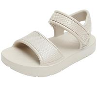 Fitflop Boy's Unisex Kids Iqushion Sandal with Backstrap Solid Flip-Flop, Silver, 8 UK Child