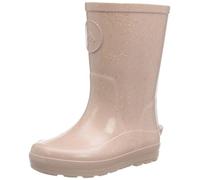 Fitflop Boy's Unisex Kids Toddler Wonderwelly Sparkle Fashion Boot, Rose Gold Glitter, 7 UK Child