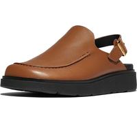 FitFlop Damen Clog Gen-FF Leather Back-Strap Moc Mules IY8 All Black-39