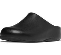 FitFlop Damen Clog Shuv Tumbled-Leather Clogs E5Q All Black-36