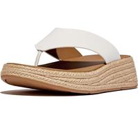 FitFlop Damen Flip Flops F-Mode Espadrille Leather Flatform T/Post Sandals IV6 B