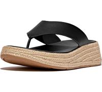 FitFlop Damen Flip Flops F-Mode Espadrille Leather Flatform T/Post Sandals IV6 B