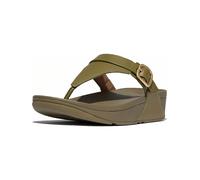 FitFlop Damen Flip Flops Lulu Adjustable Toe Post-Leather ES8 All Black-36