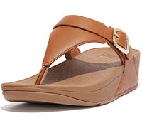 Fitflop Women's Lulu Adjustable Leather Toe-Post Sandals, Light Tan, 8 UK