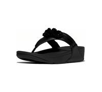 FitFlop Damen Flip Flops Lulu Beaded-Chain Leather Toe-Post Sandals E6F Black-36