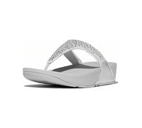 FitFlop Damen Flip Flops Lulu Crystal-Mix Toe-Post Sandals JE3 Silver-36