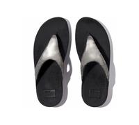 FitFlop Damen Flip Flops Lulu Shimmerlux Toe-Post Sandals FZ7 Pewter-36