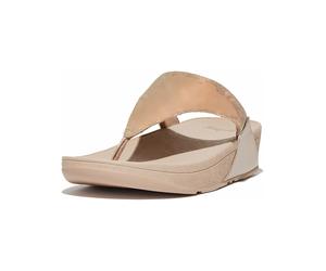 FitFlop Damen Flip Flops Lulu Shimmerlux Toe-Post Sandals FZ7 Pewter-36