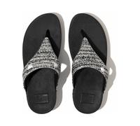 FitFlop Damen Flip Flops Lulu Shimmerweave Toe-Post Sandals GO1 Black Mix-36