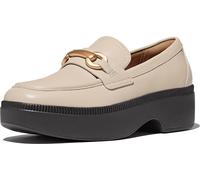 FitFlop Damen Loafer F-Luma Chunky-Snaffle Leather Demi-Wedge Loafers IJ7 Stone