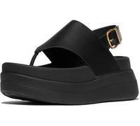 FitFlop Damen Sandalen F-Mode Stack Leather Back-Strap Toe-Post Sandals E2G Blac