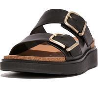 FitFlop Damen Sandalen Gen-FF Buckle Two-Bar Leather Slides HE8 Black-36