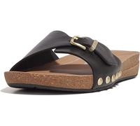 Fitflop Iqushion Adjustable Buckle Leather Slides