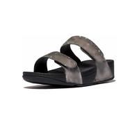 FitFlop Damen Sandalen Lulu Adjustable Shimmerlux Slides FZ9 Pewter-36