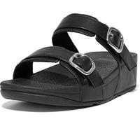 FitFlop Damen Sandalen Lulu Adjustable Slide-Leather ES7 All Black-36