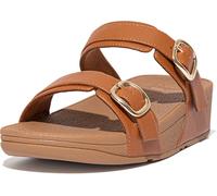 FitFlop Damen Sandalen Lulu Adjustable Slide-Leather ES7 All Black-36