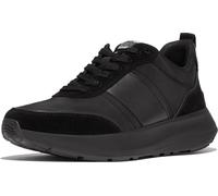 FitFlop Damen Sneakers F-Mode Flow Sneaker-Nylon & Suede Mix IK8 All Black-36