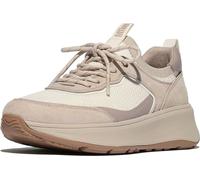 FitFlop Damen Sneakers F-Mode Suede/Knit Flatform Slip-ON Laced IV1 Stone Beige/