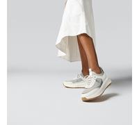FitFlop Damen Sneakers F-Mode Suede/Knit Flatform Slip-ON Laced IV1 Stone Beige/