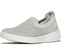 FitFlop Damen Sneakers Super-Q Knit Slip-Ons JI1 Arctic Grey/Silver-36