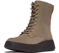 FitFlop Damen Stiefel F-Mode Suede Lace-UP Flatform Ankle Boots E1U Taupe-36