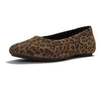 Fitflop Delicato Suede Leopard Ballet Pumps Brown EU 41 Woman