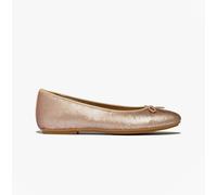 FitFlop DELICATO BOW SEQUIN BALLET Womens Ballet Classic Beige - UK 3