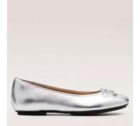 Fitflop DELICATO Bow Soft Metallic-Leather Ballet Flats