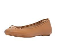 Fitflop Women's DELICATO Bow Soft Leather Ballet Flats, Desert Tan, 6 UK