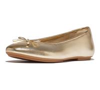 Fitflop DELICATO Bow Soft Metallic-Leather Ballet Flats