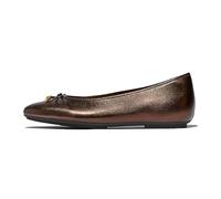 Fitflop Delicato Bow Soft Metallic Ballet Pumps Brown EU 36 Woman
