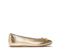 Fitflop Delicato Bow Soft Metallic Ballet Pumps Golden EU 37 Women