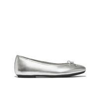 FitFlop DELICATO BOW SOFT Womens Ballet Flats Silver - UK 3