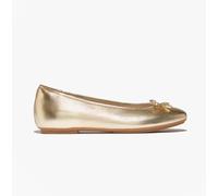 Fitflop DELICATO Bow Soft Metallic-Leather Ballet Flats