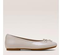 Fitflop Delicato Bow Textured Patent Ballet Flat BLACK SIZE 3