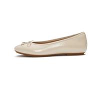 FitFlop Delicato Bow Textured Patent-Leather Ballet Flats