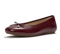 FitFlop Delicato Bow Textured Patent-Leather Ballet Flats
