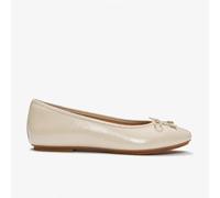 FitFlop Delicato Bow Womens Leather Slip-On Ballerina Shoes Hazy Taupe