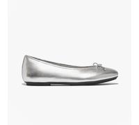 FitFlop Women's Bow Metallic Ballet Pumps 7 (40) Silver