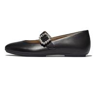 Fitflop DELICATO Crystal-Buckle Leather Mary Janes Black