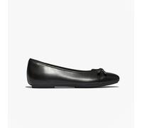 FitFlop DELICATO GLITZ-BOW LEATHER Womens Slip-On Shoes-Black