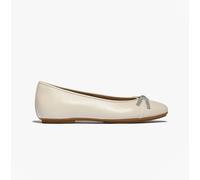 DELICATO Glitz-Bow Leather Ballet Flats
