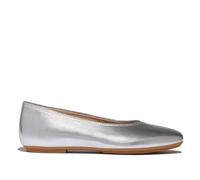 Fitflop Delicato High-Cut Soft-Leather Ballet Pumps BLACK SIZE 3