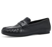 FitFlop Delicato Leather Loafers, All Black, 8