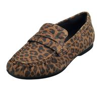 FitFlop Delicato Women's Suede Loafers | Ergonomic slip-on shoes with leopard print and arch support and orthopedic cushioning