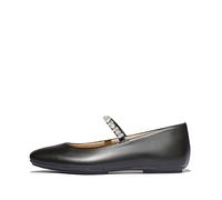 Fitflop DELICATO Pearls-and-Crystal Leather Ballet Flats Black