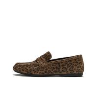 FitFlop Delicato Women's Suede Loafers | Ergonomic slip-on shoes with leopard print and arch support and orthopedic cushioning
