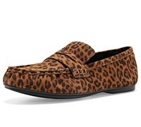 FitFlop Delicato Women's Suede Loafers | Ergonomic slip-on shoes with leopard print and arch support and orthopedic cushioning
