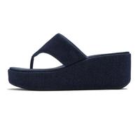 Fitflop Denim Platform Toe Post Wedge Sandals Blue EU 40 Woman