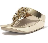 FitFlop DR7675-045 Rumba Beaded Toe-Post Sandals Platino US06.5